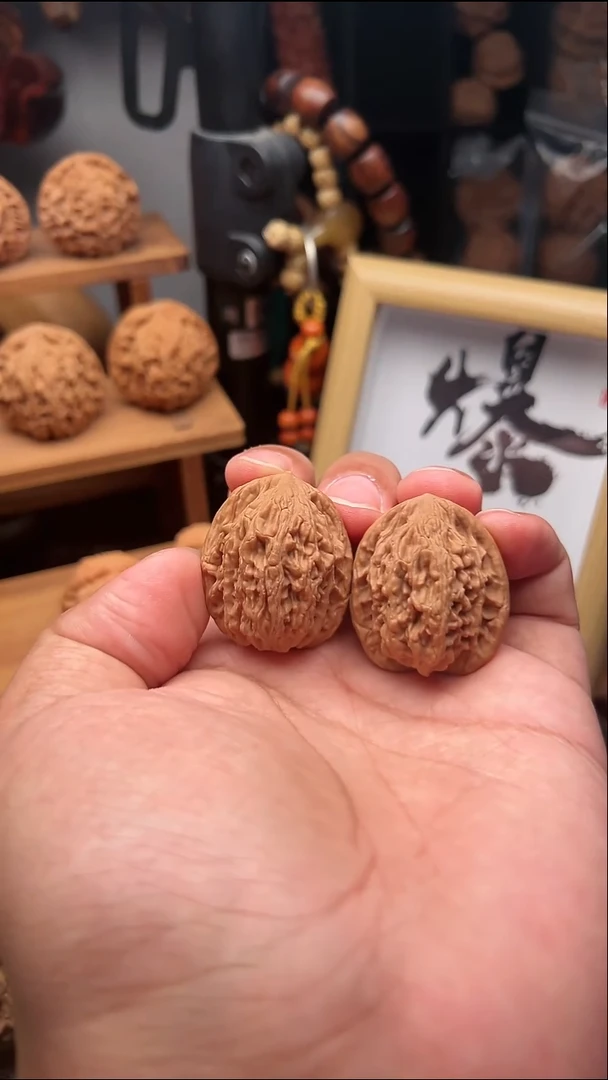 吊坠文玩核桃麦穗虎头34