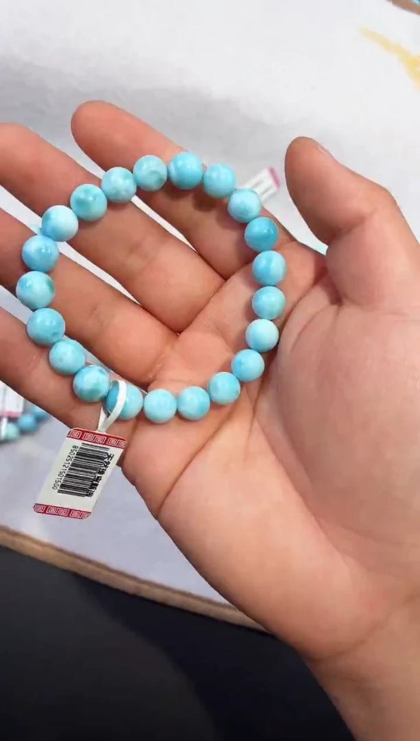 未镶嵌针钠钙石（海纹石）手串3号多样性发一