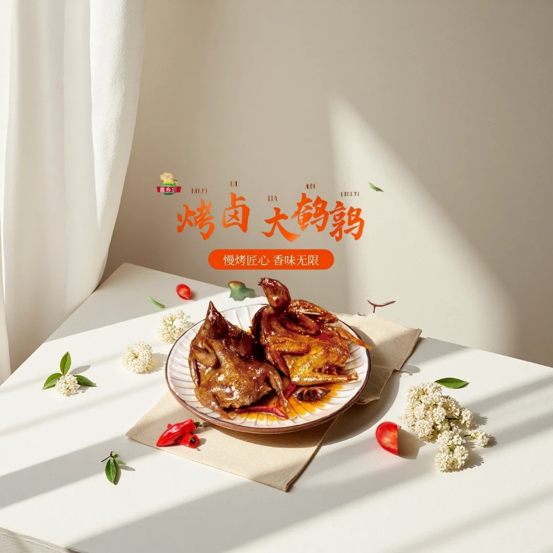 【AQ004】香辣酱香味烤卤鹌鹑开袋即计划食特色美食下酒小菜熟食