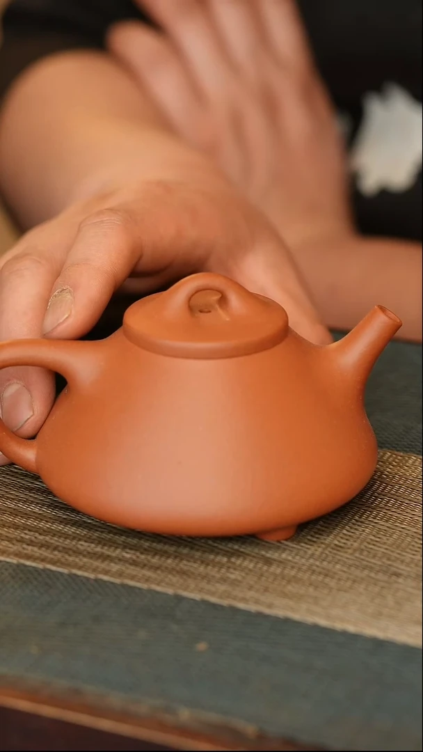【闪购商品】紫砂茶壶喀左紫砂原矿手工制作石瓢红清水240cc