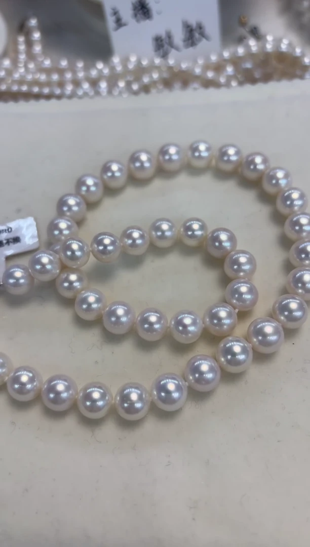 项链银S925镶嵌淡水珍珠9.5-10.5mm无核