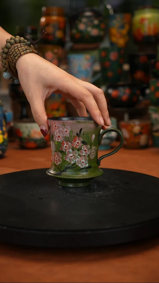 紫砂油画手绘釉 下彩