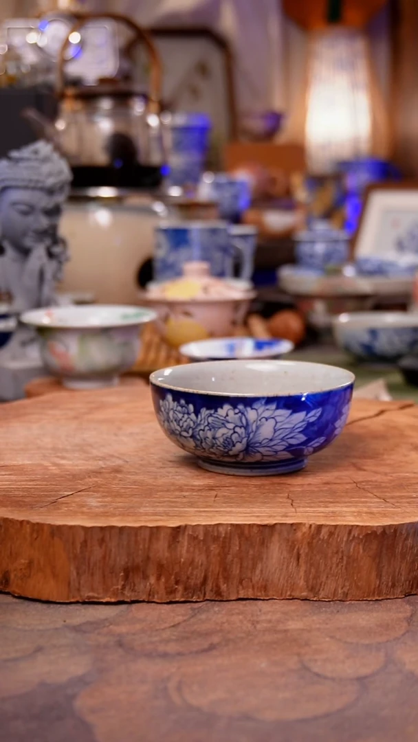 杯子陶牡丹手工手绘手工手绘