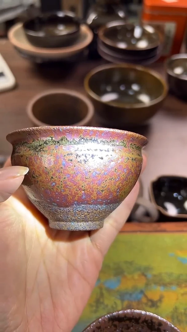 粗泥紫金色的主人杯