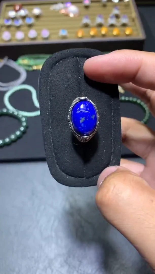 未镶嵌青金石戒指K39【多样性发其一】