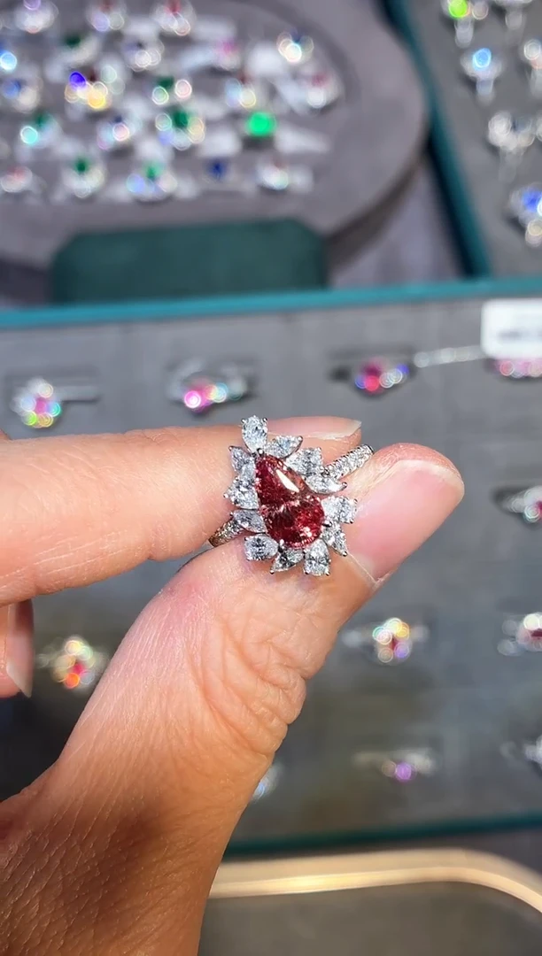 戒指彩色蓝宝石18K金镶嵌【闪购】2.03ct/七天鉴赏/帕帕拉恰