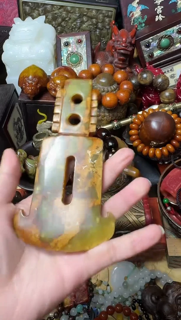 未镶嵌和田玉（翠青玉）摆件主播推荐：一物一拍，讲解为准！