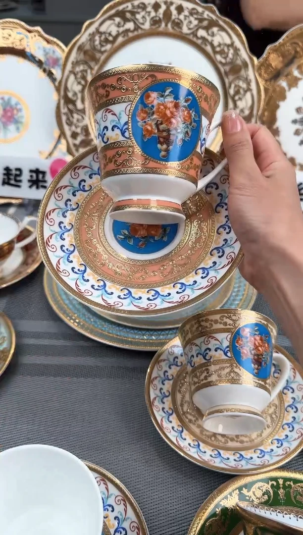 【闪购商品】瓷片一杯一碟春节活动微瑕