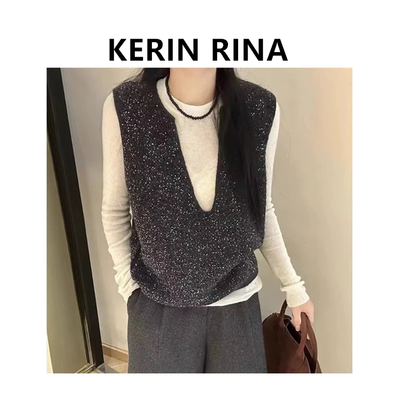 Kerin {繁星系列}--25春宽松内搭星空繁星深V马甲