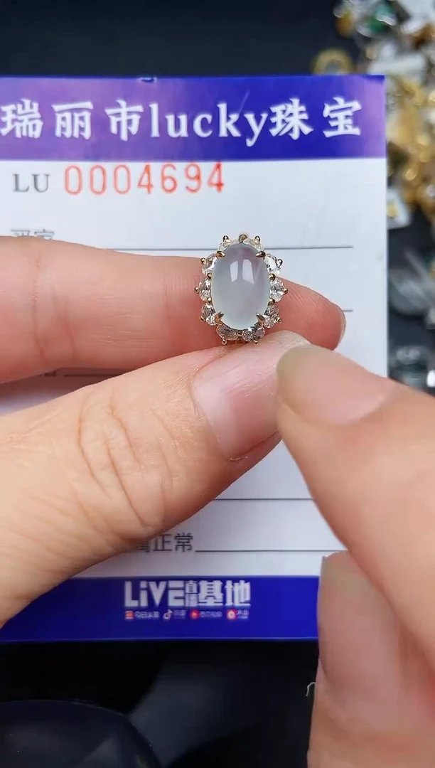 翡翠银S925镶嵌颈饰4694
