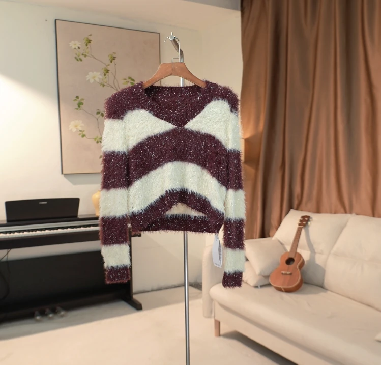 D101 时尚新款亮丝针织毛衣女 20737