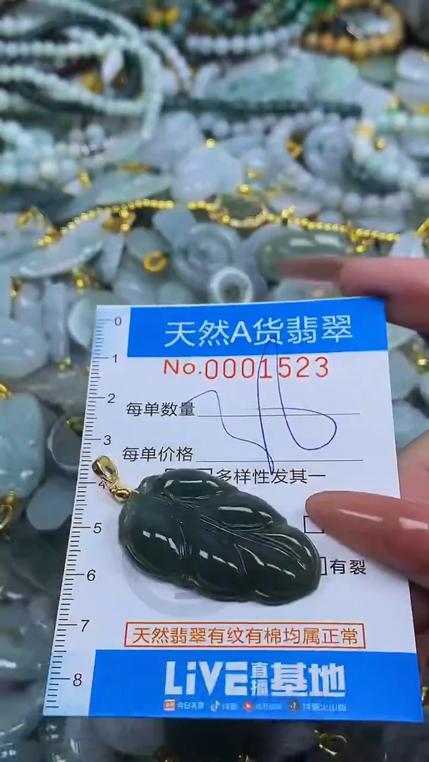 颈饰未镶嵌翡翠净货挂件-1523