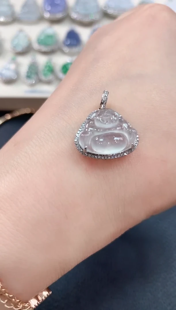 【闪购商品】翡翠吊坠(不含链)18K金镶嵌b37