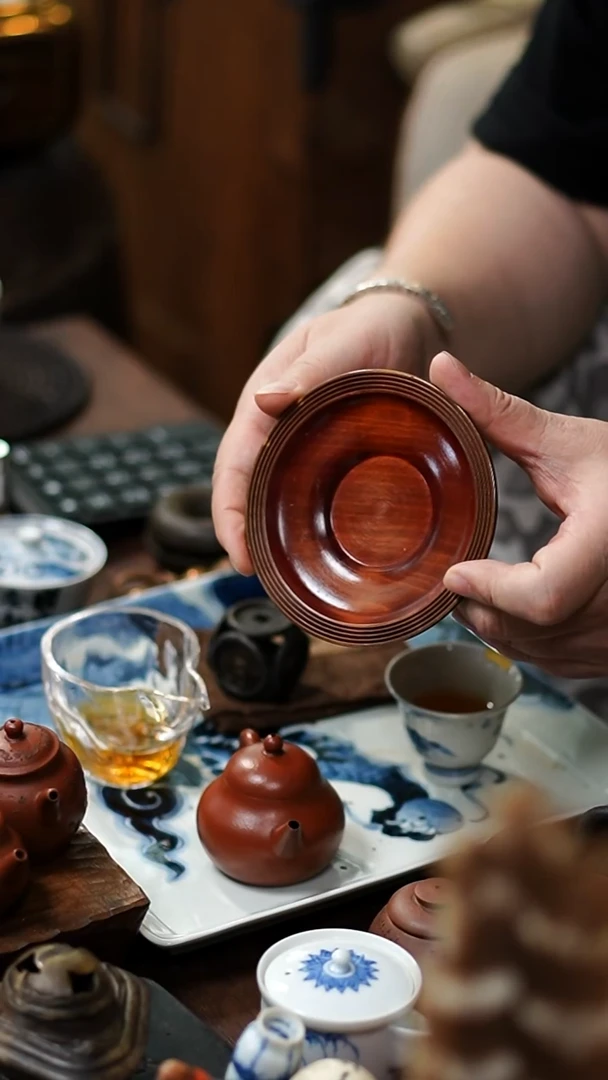 闪购49号 木茶托功夫茶道具