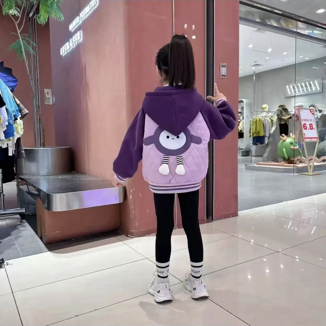 （801-1000）儿童冬款卫衣卫裤加绒时尚洋气棉服中大童保暖加厚