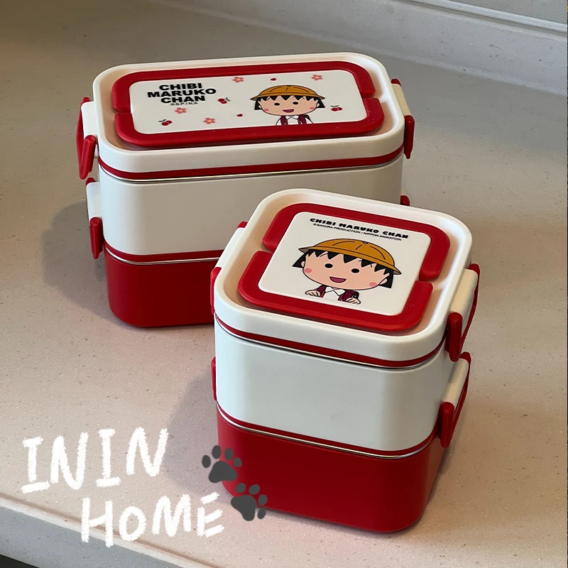 ININHOME 304不锈钢多层饭盒小丸子饭盒大容量带饭家饰软装搭配CC