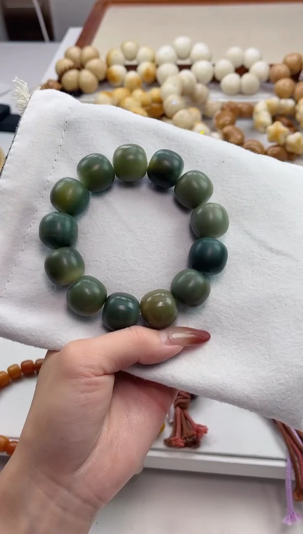 手串菩提根/象牙果d23紫美人干磨桶珠17*19mm手串