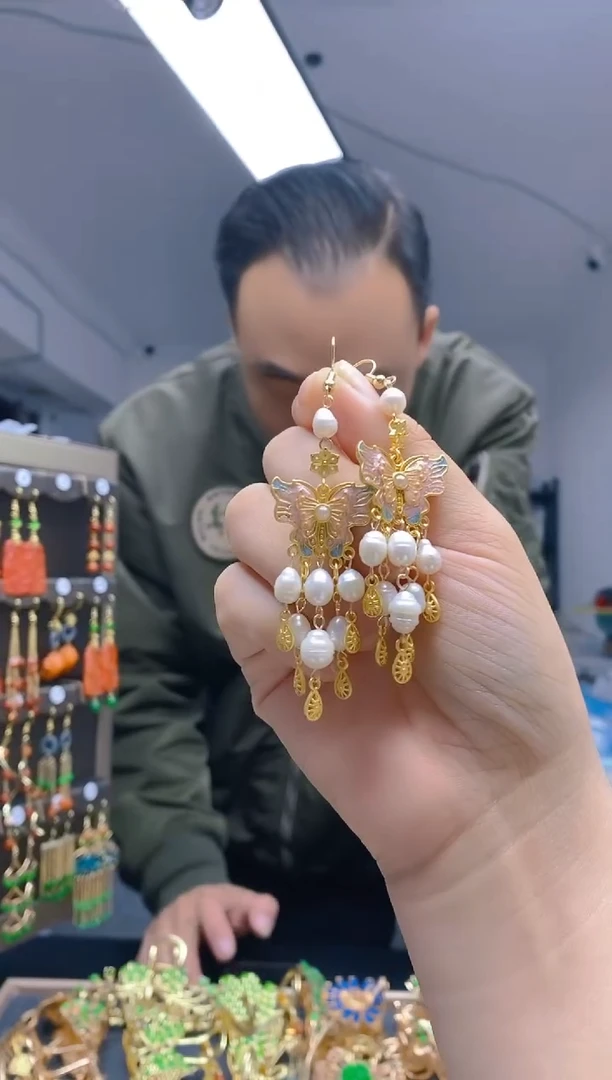 【闪购商品】淡水珍珠耳饰合金83珍珠耳饰