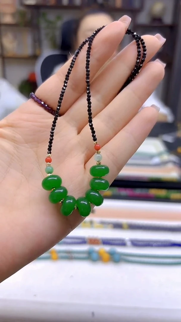 翡翠未镶嵌颈饰DIY款X365