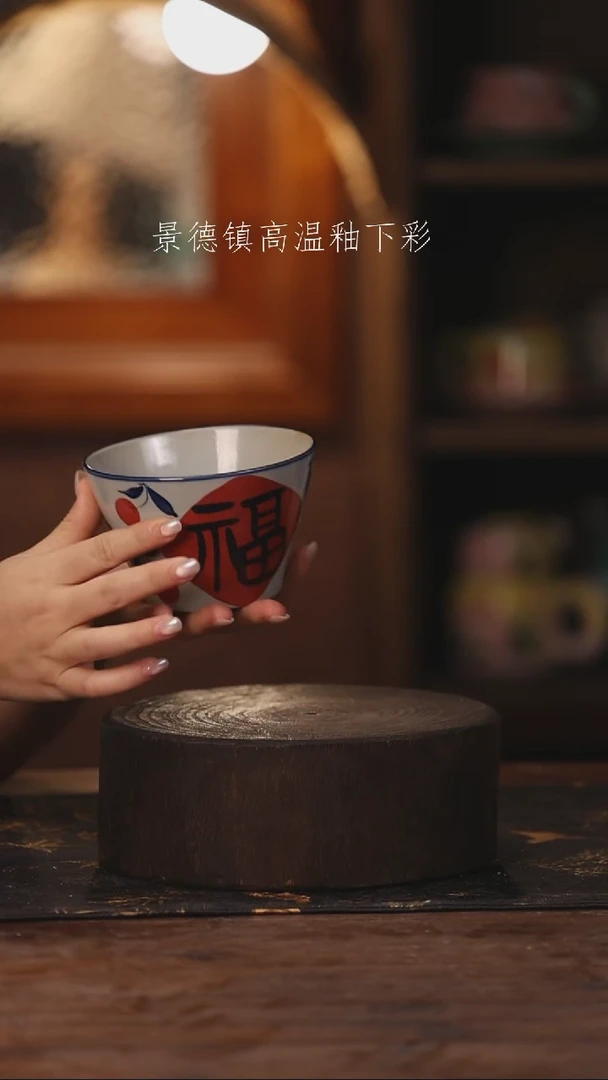 陶瓷景德镇高温釉下手绘陶瓷530