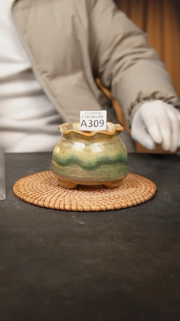 【闪购商品】瓷片309泥泥手工花盆