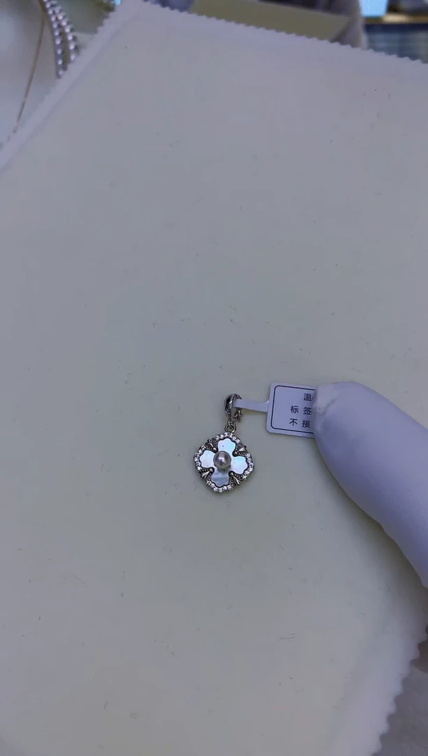 银S925镶嵌海水珍珠饰品设计款吊坠