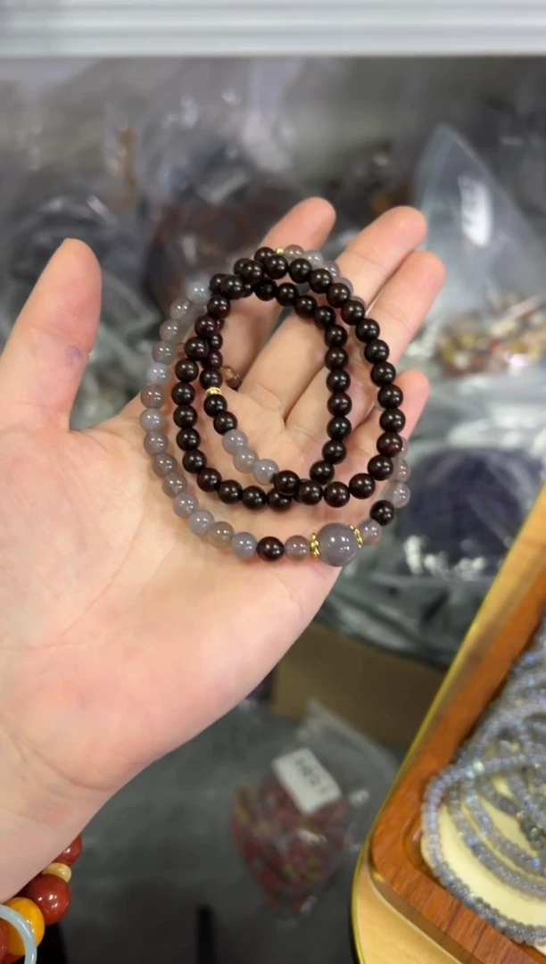 【闪购商品】檀香紫檀（小叶紫檀）吊坠未镶嵌紫檀烟紫玛瑙多圈[0976]