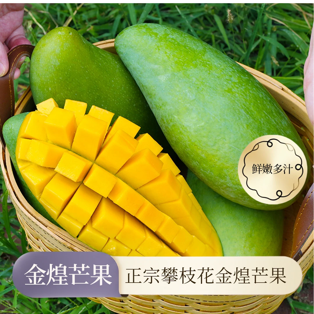 攀枝花金煌芒果一级大果3/5/9斤产地优质农产品香甜饱满肉厚水果