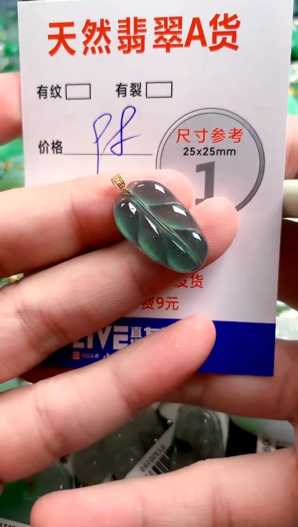 翡翠18K金镶嵌颈饰24000312