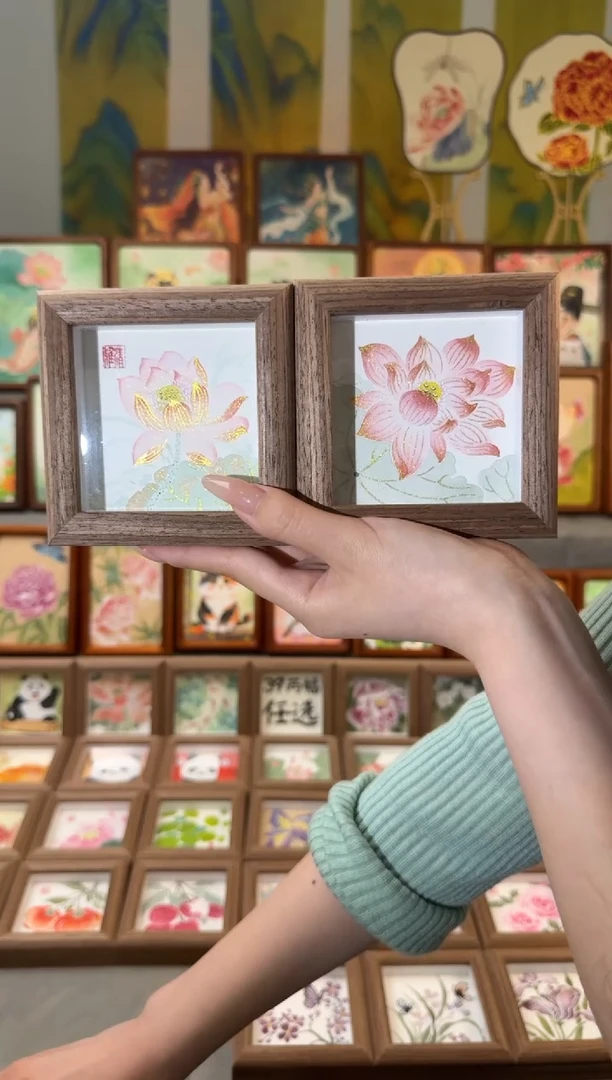 国画玉立荷花 盛放荷花 一组11