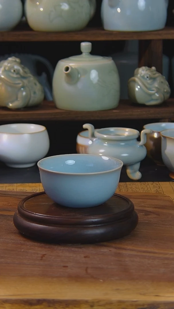原矿原釉汝瓷福利杯