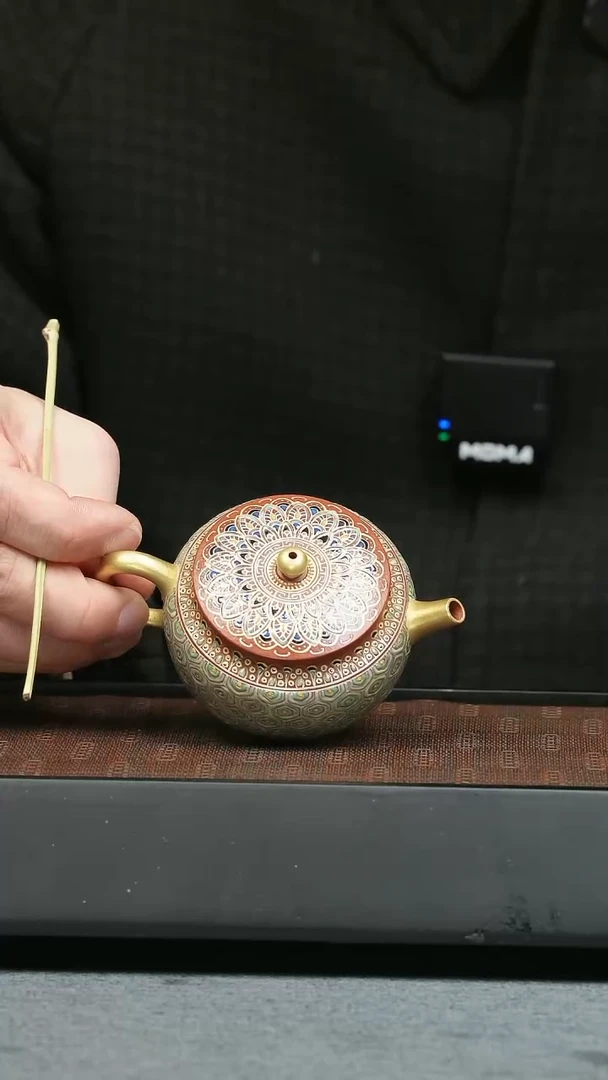 【闪购商品】紫砂茶壶五堂 宝相宋锦壶