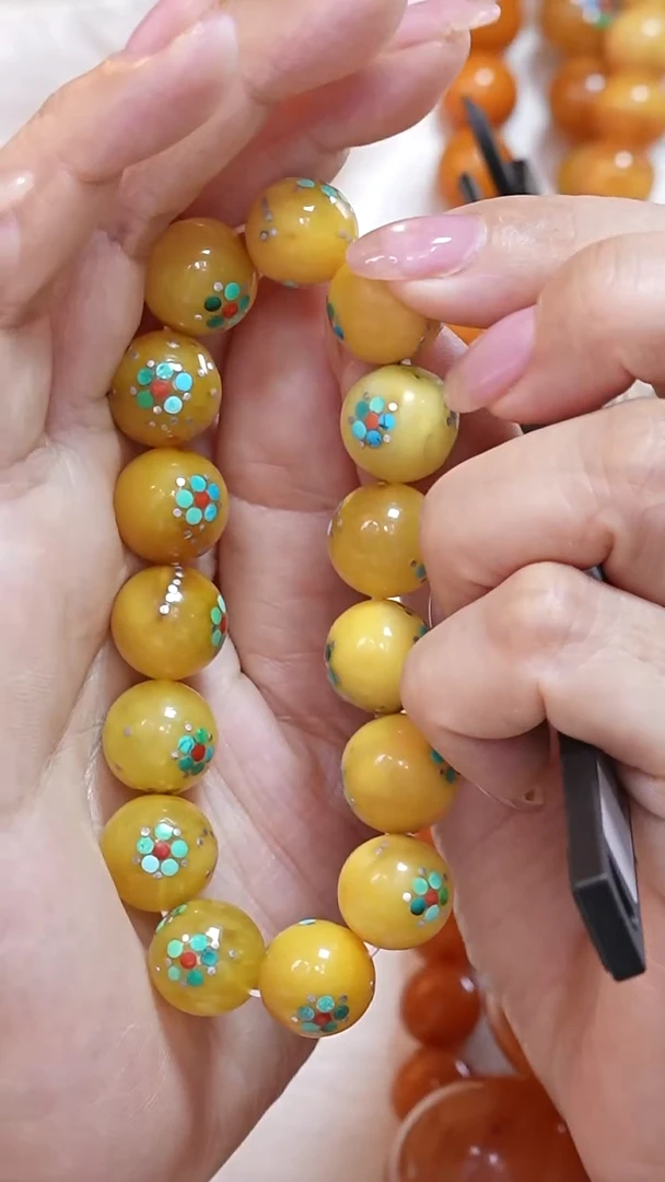 蜜蜡颈饰未镶嵌8355天然蜜蜡珠宝奇石云端妖孽全部保真