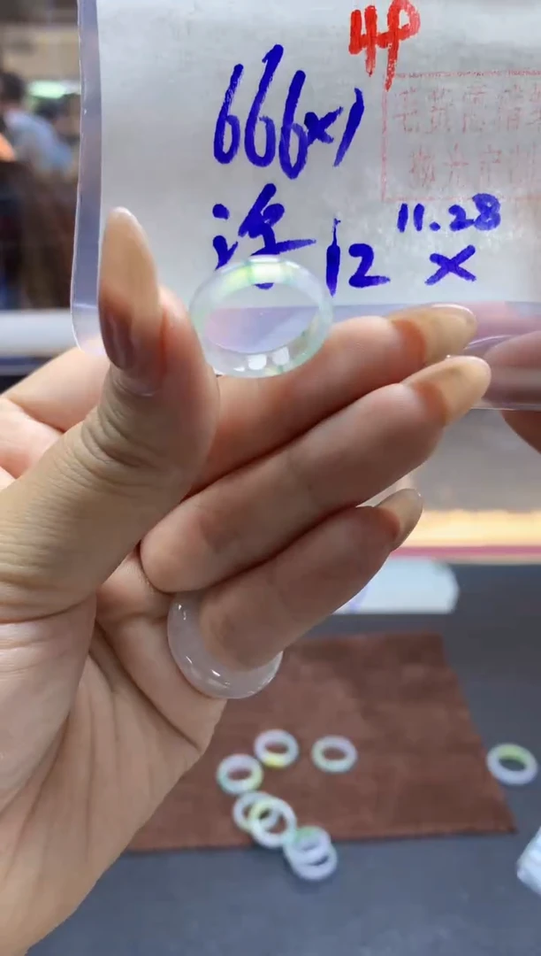 未镶嵌定制翡翠浮*戒圈#666元-毛货需精细抛光