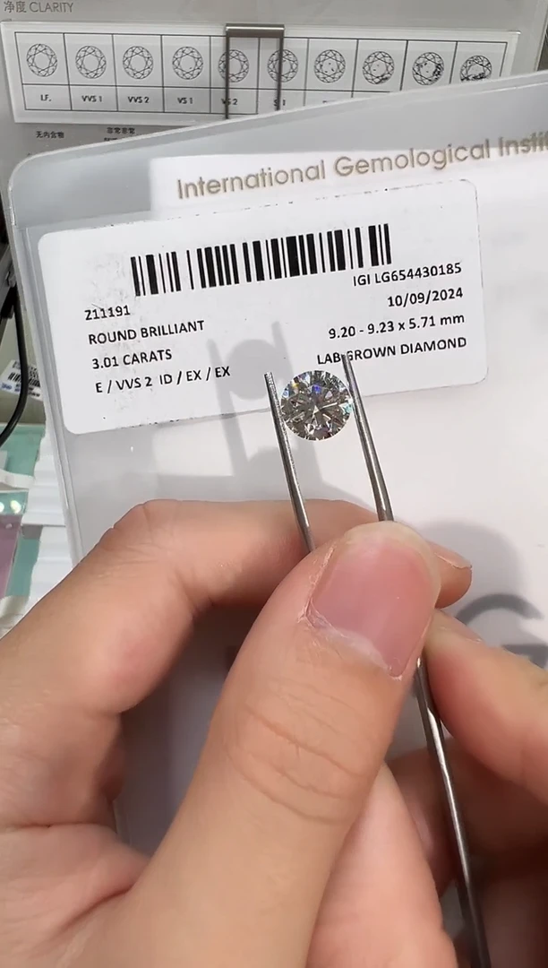 【闪购商品】实验室培育钻石未镶嵌@3.01 ct 先鉴赏，再定制！