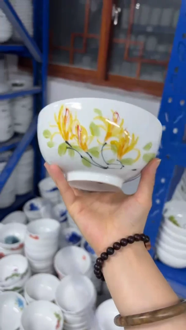 瓷片景德镇手绘釉中彩（食品级）小罗汉碗