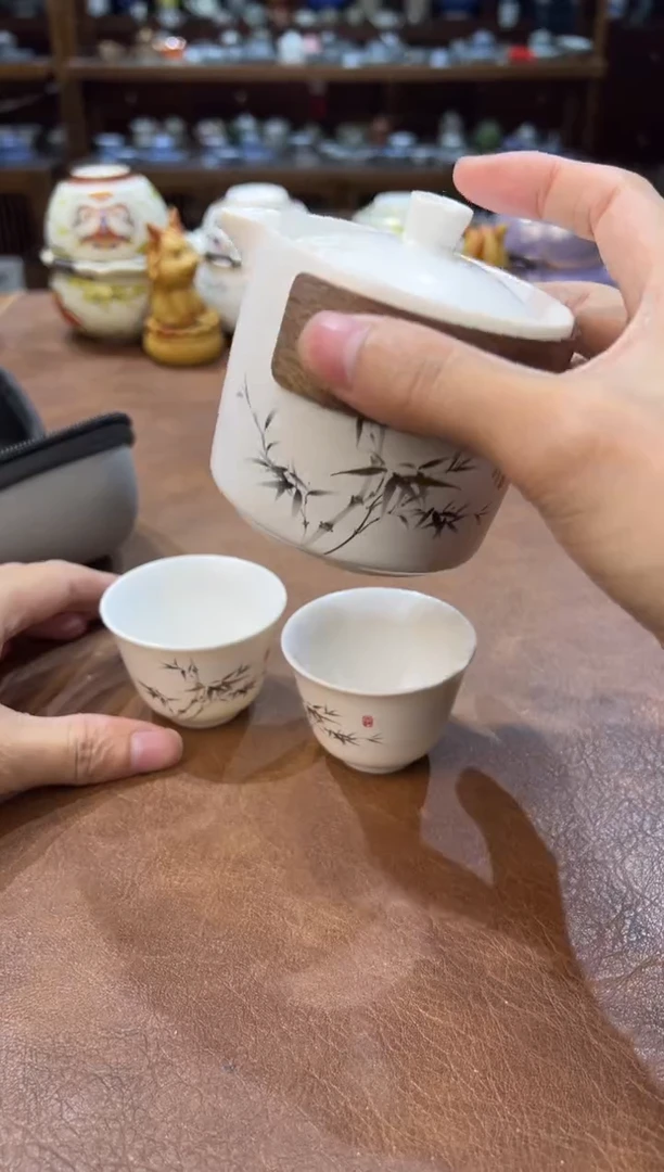 真的很便宜超好看会开片的旅行茶具