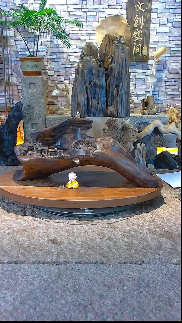 【闪购商品】香榧木木雕金丝楠木阴沉木倒流香摆件