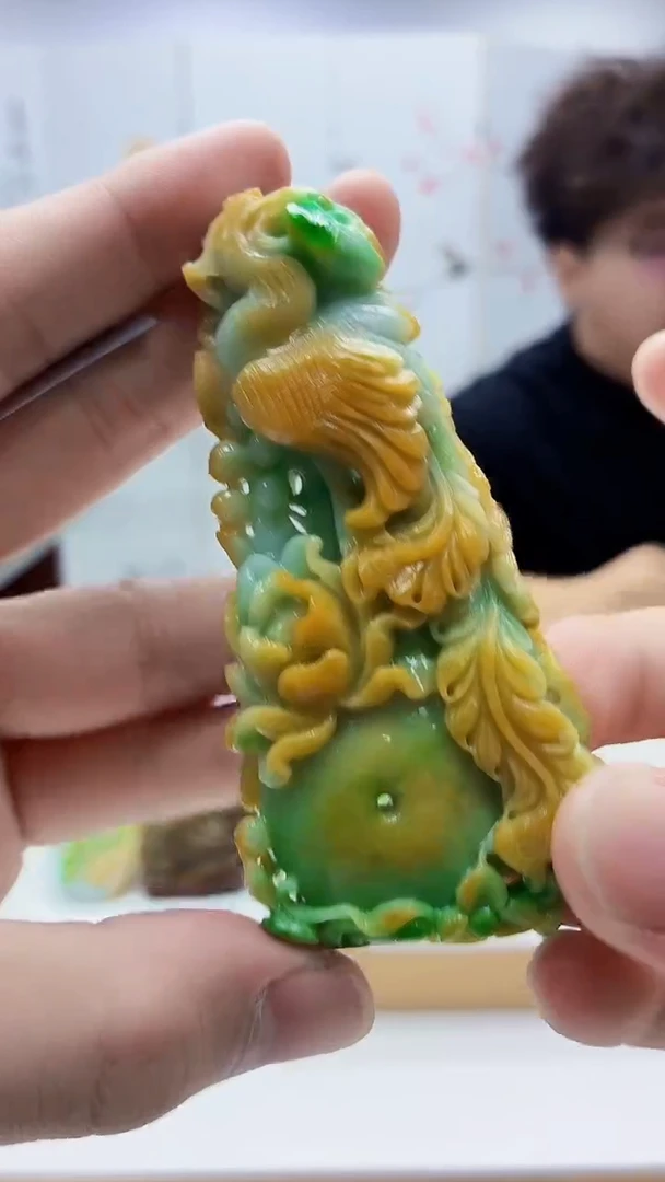 未镶嵌定制翡翠雨***…4688bb-毛货挂件