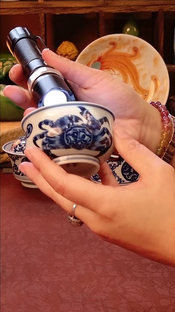 【手工手绘八方来财炉式杯】