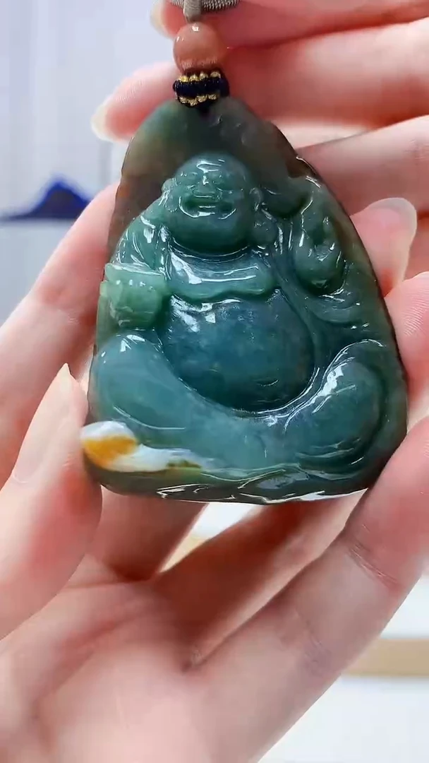 未镶嵌定制翡翠4917zm-毛货挂件佛公77