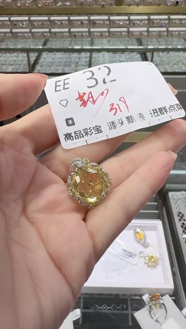 【闪购商品】水晶吊坠(不含链)银S925镶嵌多样性发一EE32