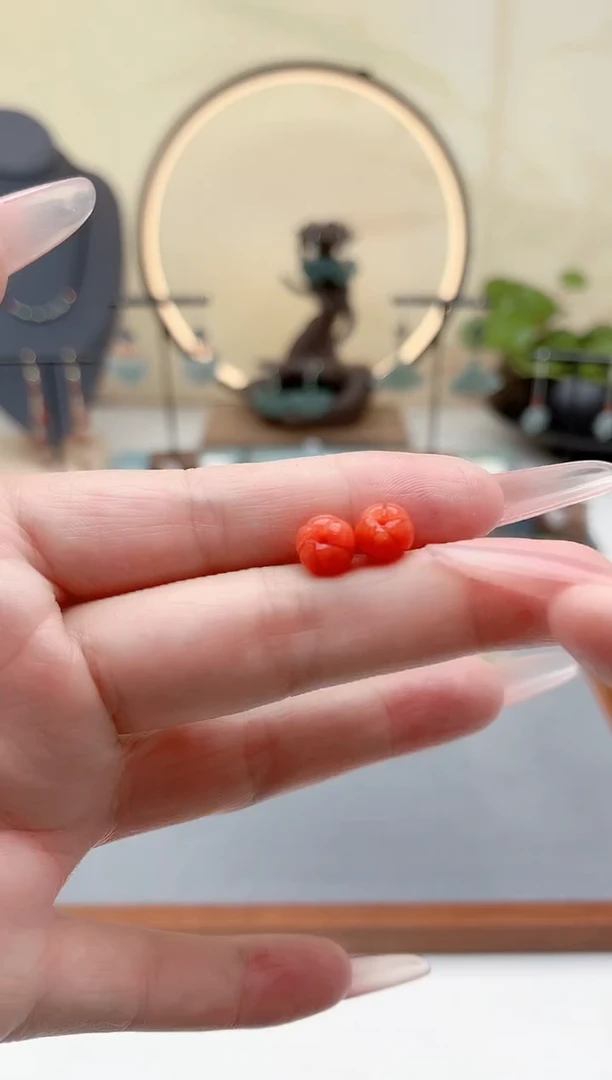 未镶嵌耳饰玛瑙/玉髓00南瓜耳钉