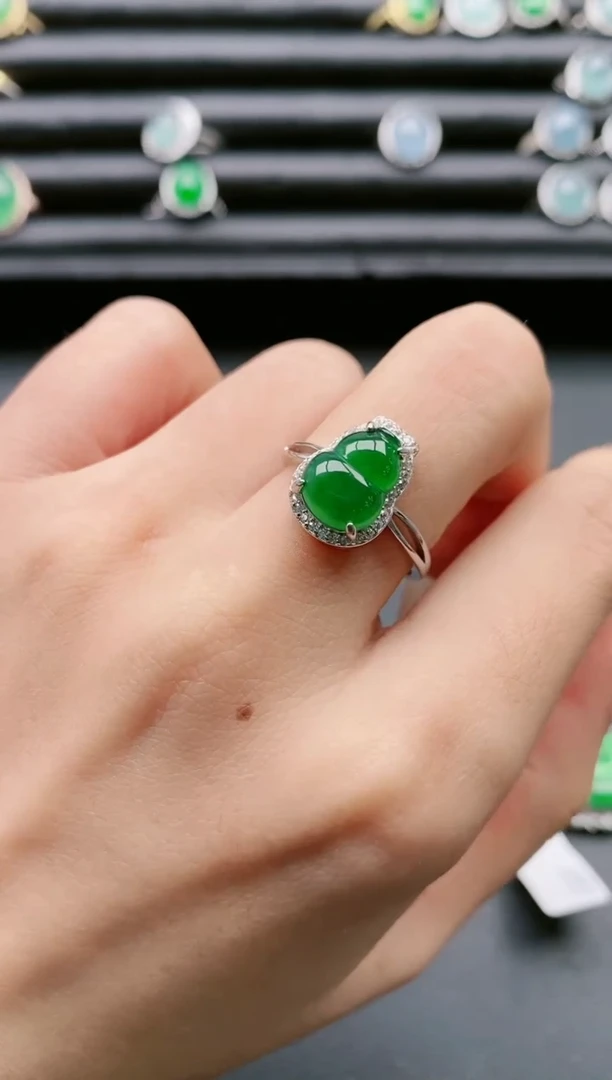 【闪购商品】翡翠戒指银S925镶嵌1111111111