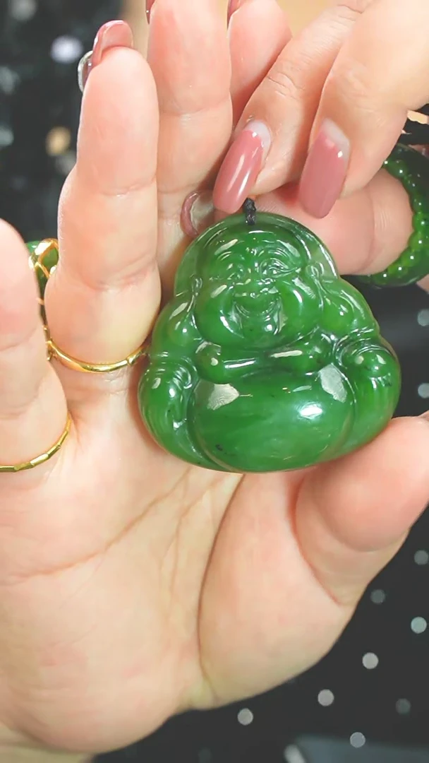 【闪购商品】和田玉（碧玉）佛公未镶嵌吊坠多样性发一