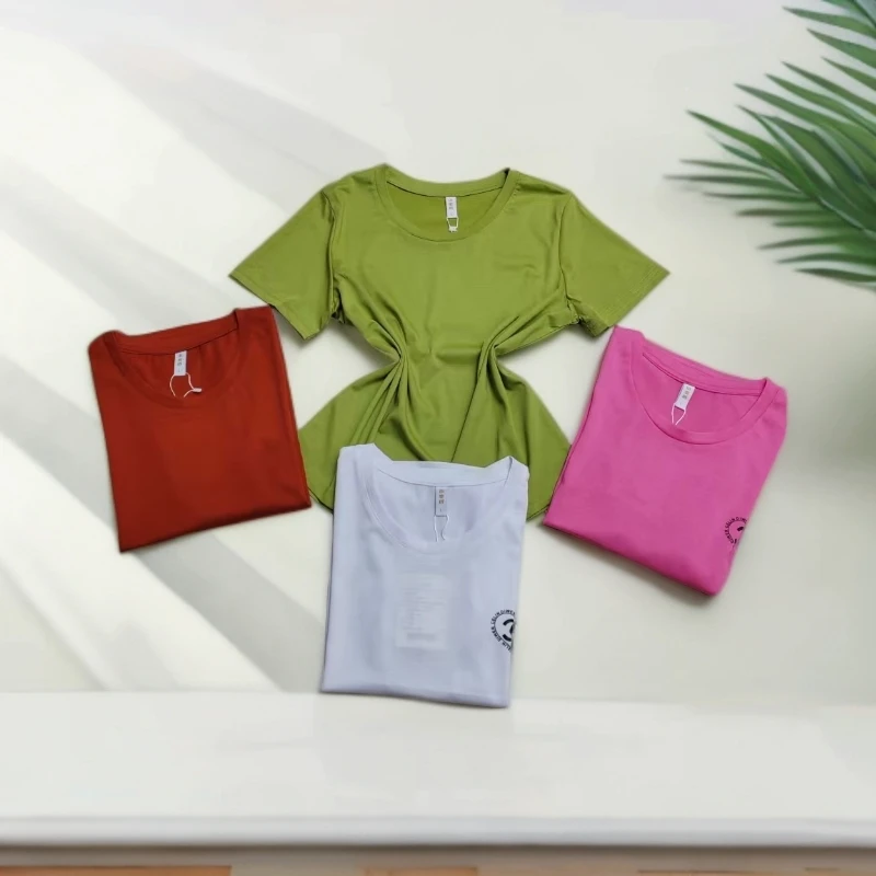 167时尚洋气夏季丝光棉透气冰爽上衣女