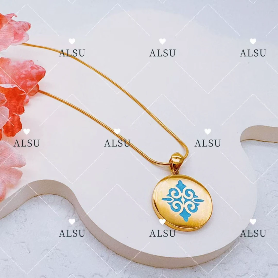 合金项链 ALSU原创经典民族风项链时尚百搭气质简约小众彩色