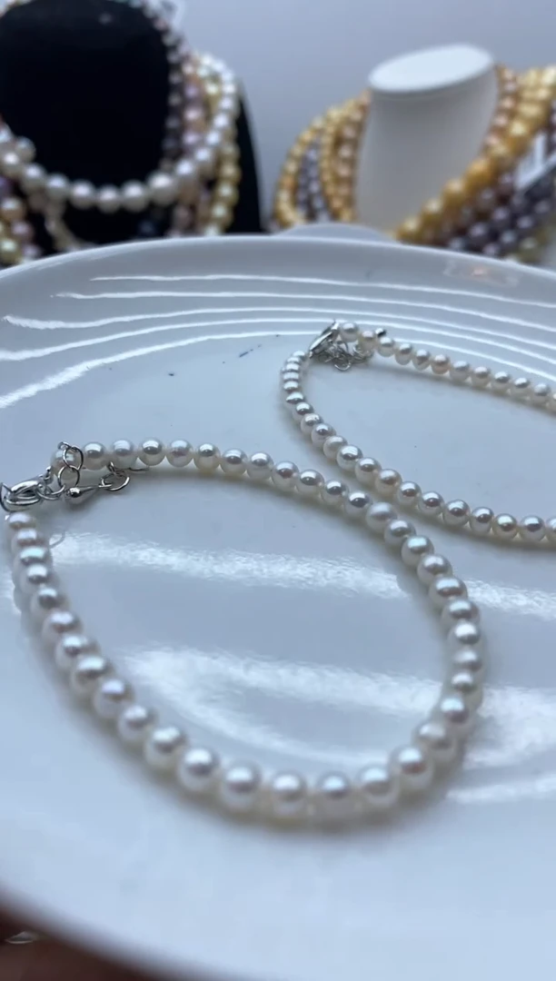 【闪购商品】淡水珍珠颈饰钛钢58