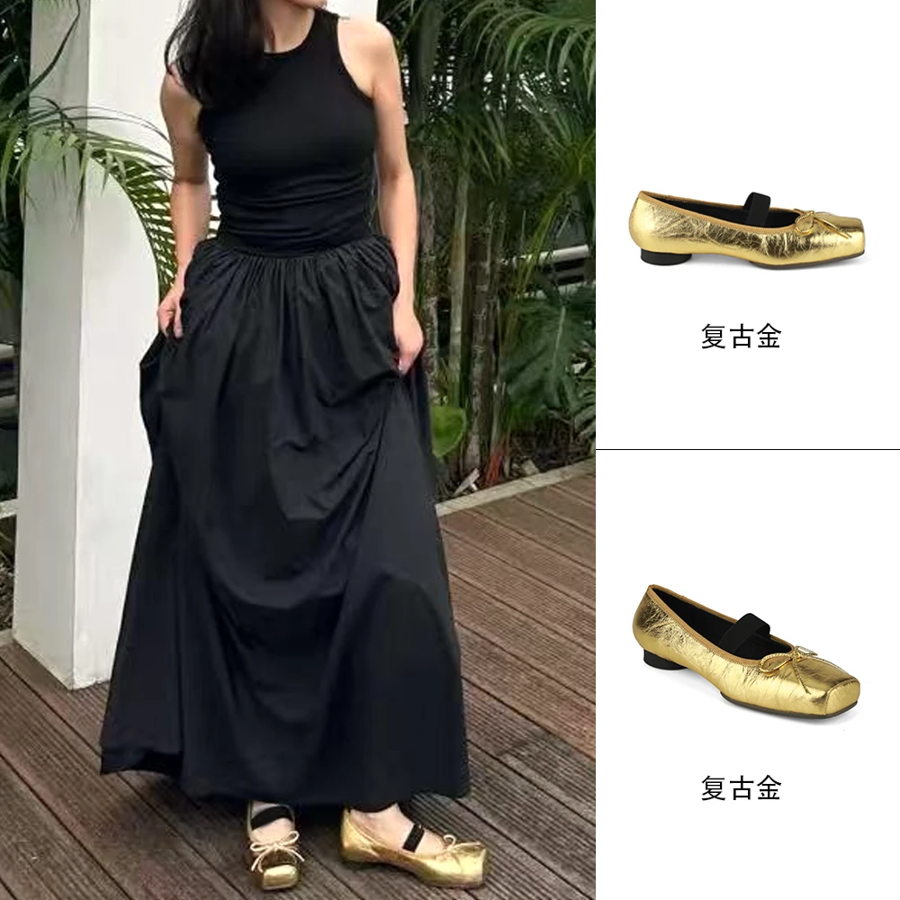 MY WANTS 25爆款芭蕾舞鞋浅口低跟时尚休闲女士方头单鞋MW1102693