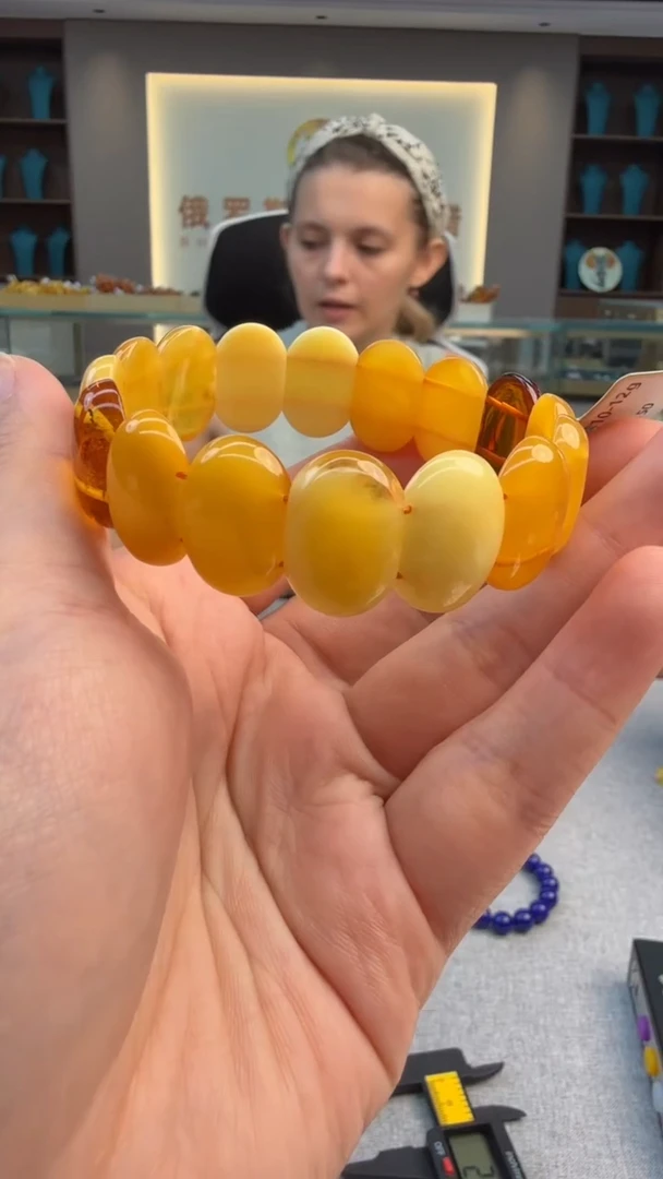 手链琥珀未镶嵌530秒拍号 假一罚三